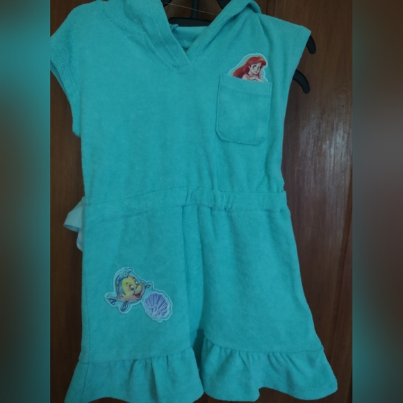 Disney Little Mermaid Girls Aqua Tankini with Ariel Accent - Picture 3 of 10